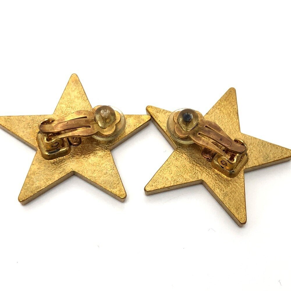 CHANEL Authentic Vintage Black Logo Earrings - Picture 6 of 10